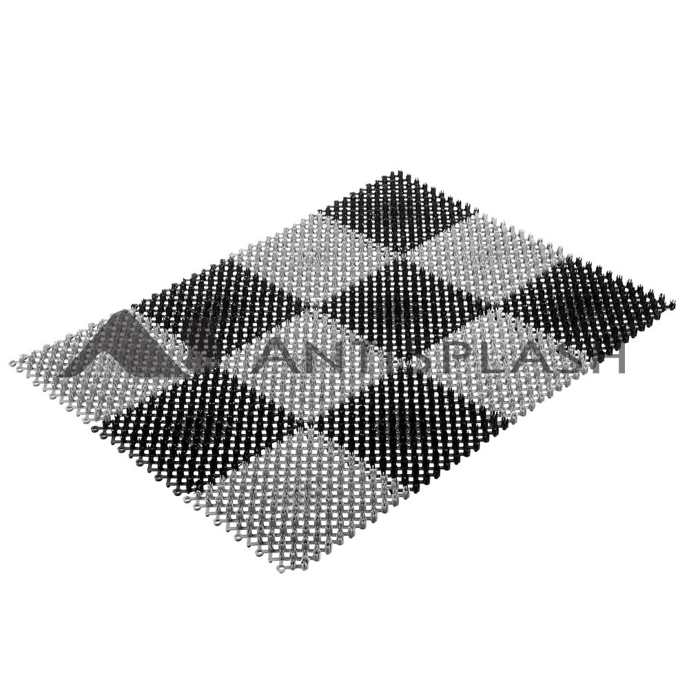 Коврик «Травка», 420х560 мм, черно-серый
