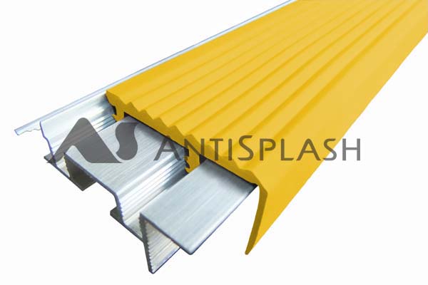 Профили закладные алюминиевые «SafeStep», желтый 2,4 м