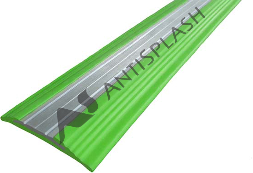 Резиновый профиль с алюминиевой вставкой «NoSlip», полоса, 2,7 м салатовый
