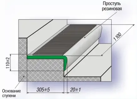 Резиновая накладная большая проступь (Классика), бежевая