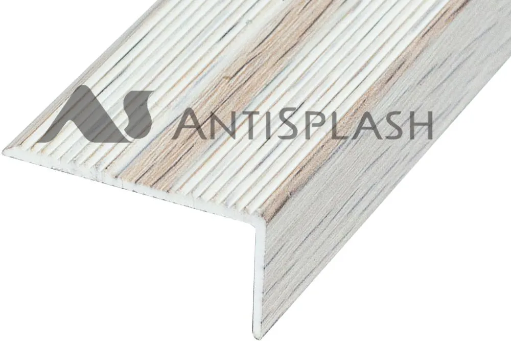 Порог алюминиевый  угловой Д-13 40x20 x900 мм, Дуб беленый Порог алюминиевый  угловой Д-13 40x20 x900 мм, Дуб беленый