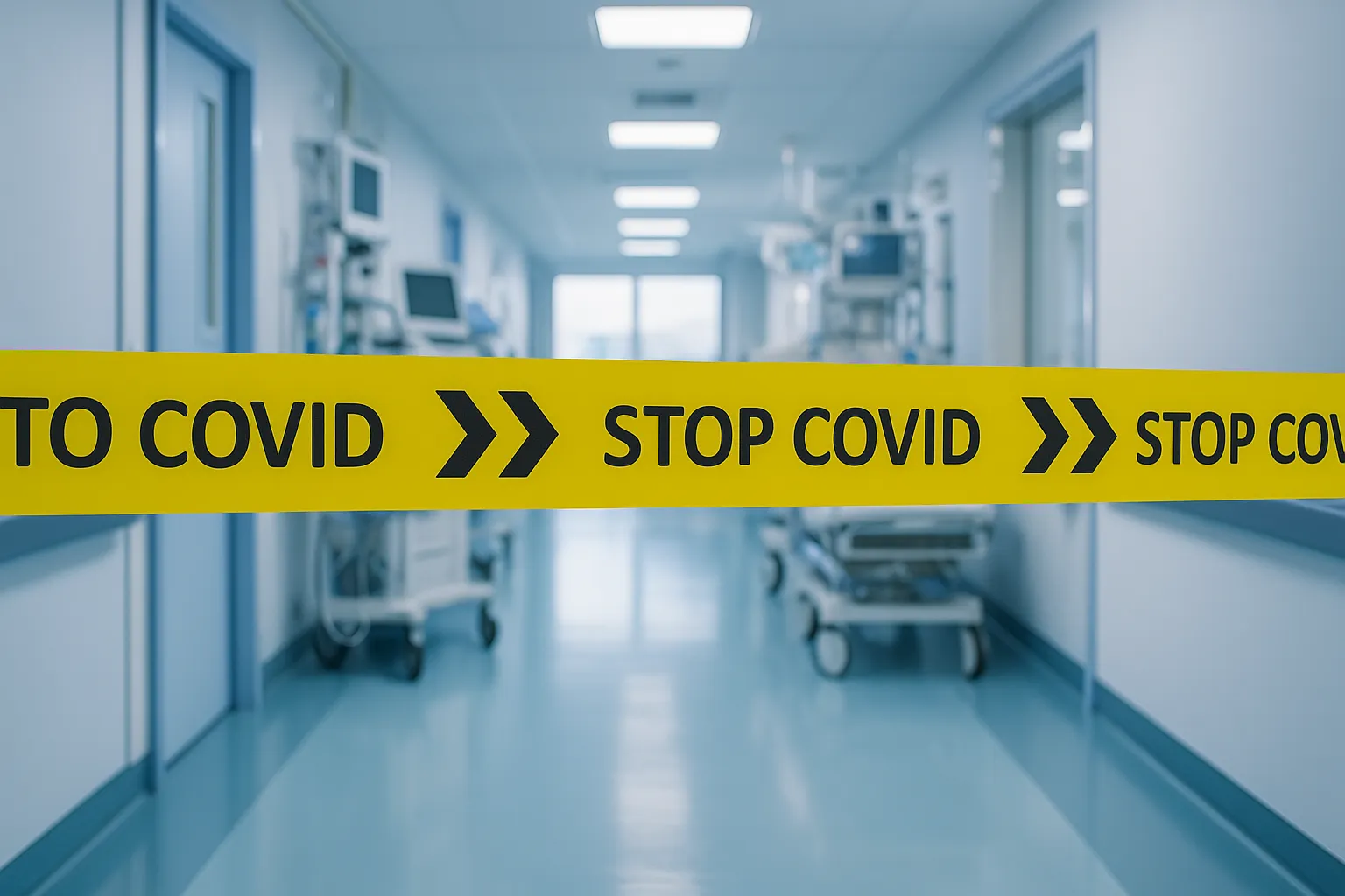 Разметочная клейкая лента, STOP COVID, цвет черно-желтый, 48ммx66м