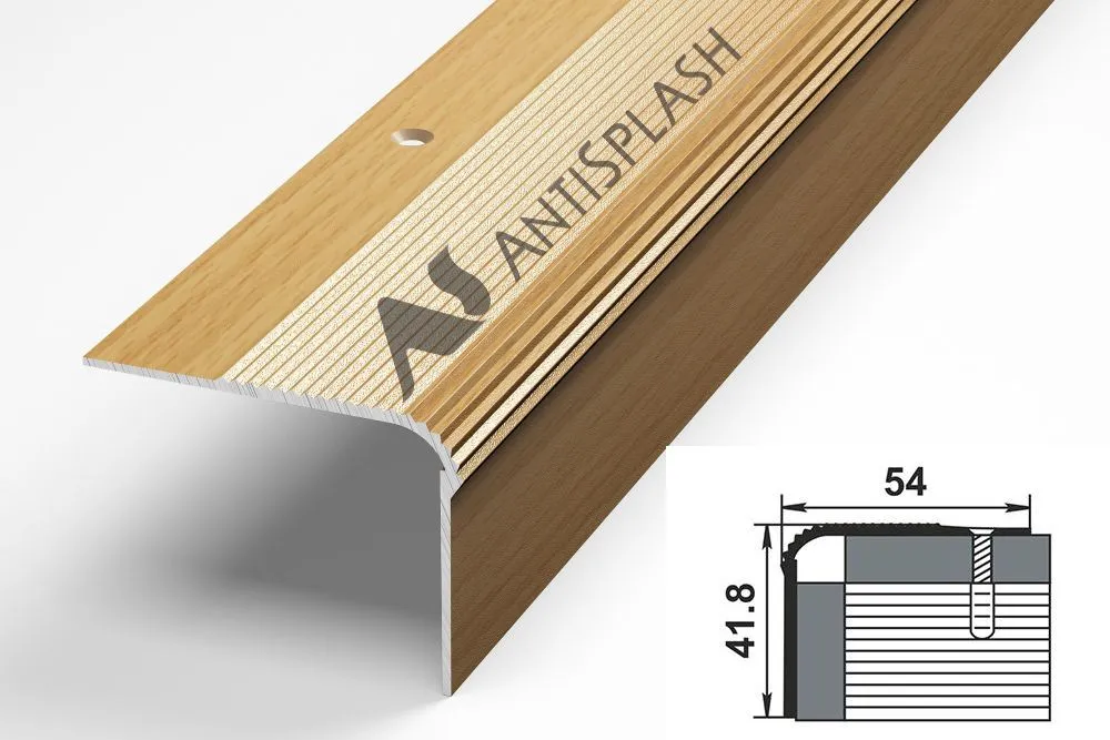 Порог алюминиевый  ПУ-02 54x41,8x900 мм, бук натуральный
