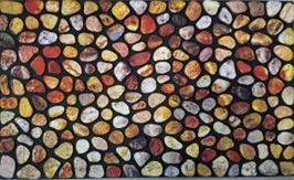 Коврик придверный флокированный "Галька" 45х75 см