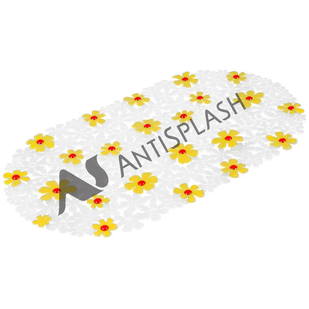 Коврик против скольжения "Ромашки"  37*66см желтый