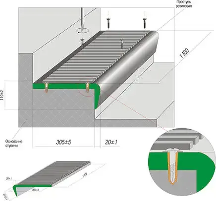 Резиновая накладная большая проступь (Классика), черная