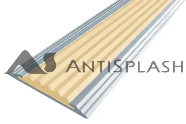 Алюминиевая Полоса с резиновой вставкой АП-40 Без покрытия 1350мм вставка бежевый Алюминиевая Полоса с резиновой вставкой АП-40 Без покрытия 1350мм вставка бежевый