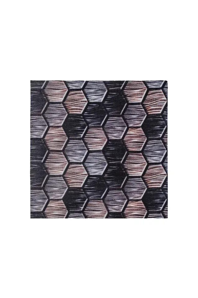 Велюровая дорожка 1x15 «Соты коричневые»