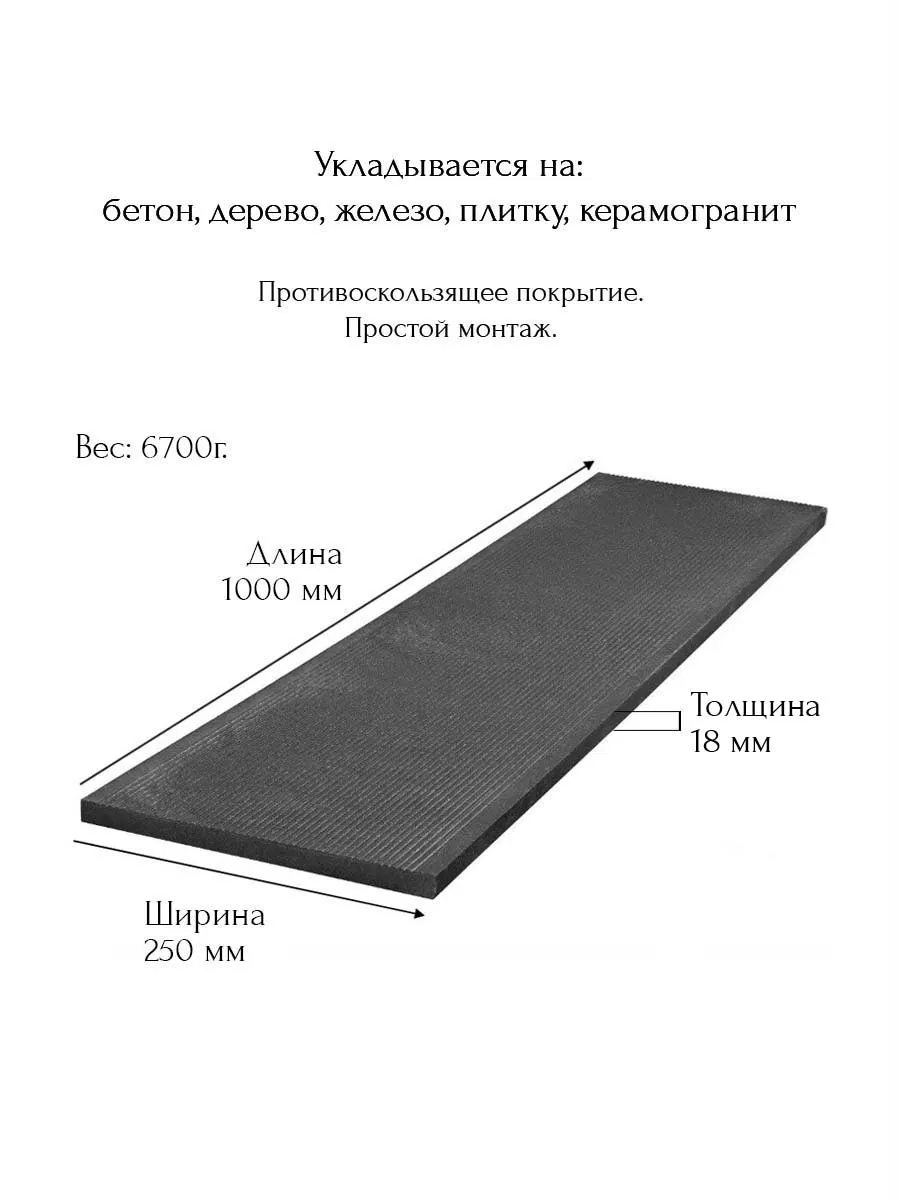Композитные плиты ВЕЛЬВЕТ (1000x250x18 мм) Черный
