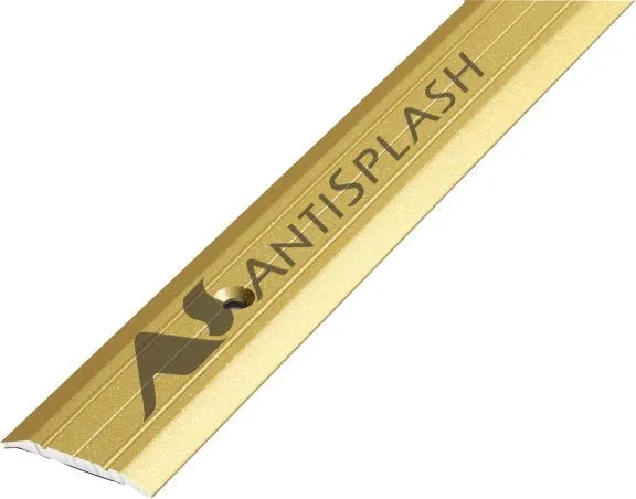 Порог алюминиевый  ПС-01 25x3x900 мм, окрашенный в золото