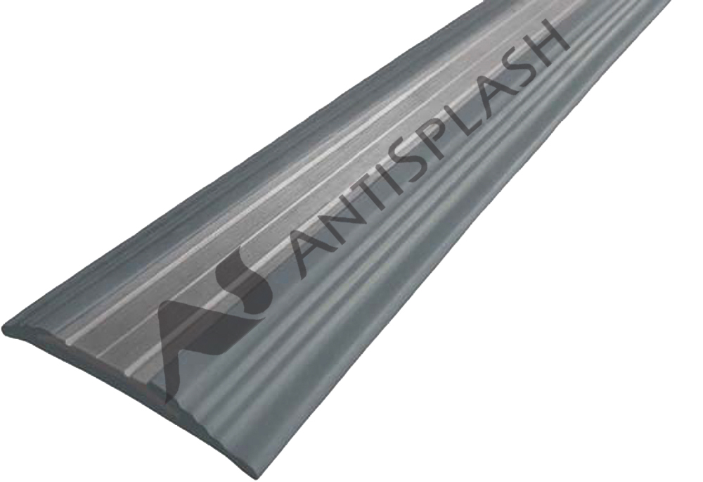 Резиновый профиль с алюминиевой вставкой «NoSlip», полоса, 2,7 м серый