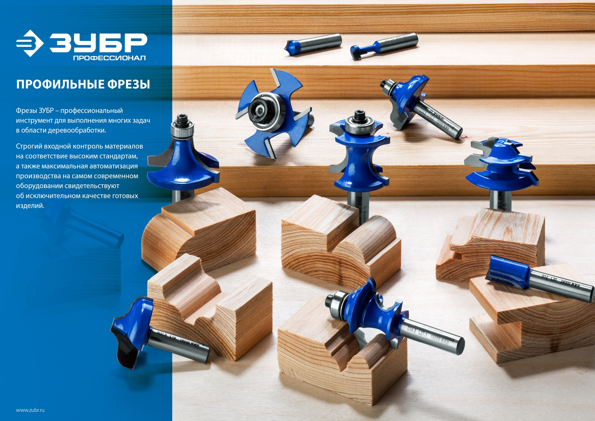 ЗУБР 19 x 13 мм, радиус 9.5 мм, фреза пазовая галтельная, Профессионал (28751-19-13)