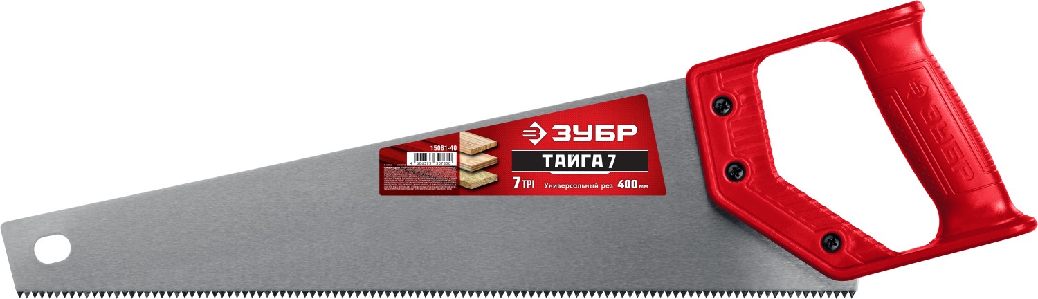 ЗУБР Тайга-7, 400 мм, универсальная ножовка (15081-40)