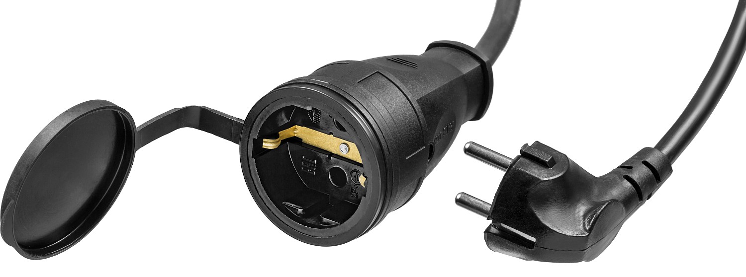 ЗУБР КГ-325-Ш, КГ, 3 х 2.5 мм2, 20 м, IP44, 4000 Вт, силовой удлинитель-шнур, Профессионал (55017-20)