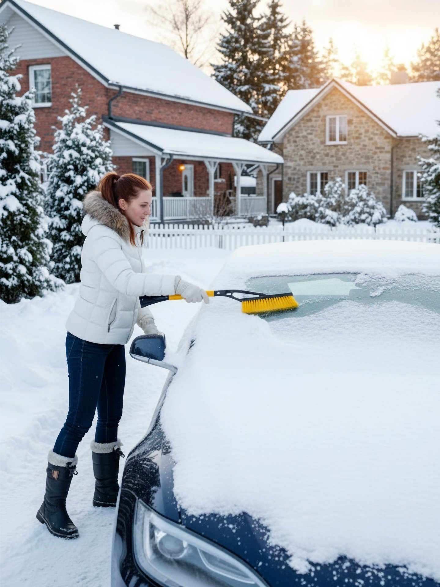 STAYER щётка от снега автомобильная со скребком, 610 мм (61045)