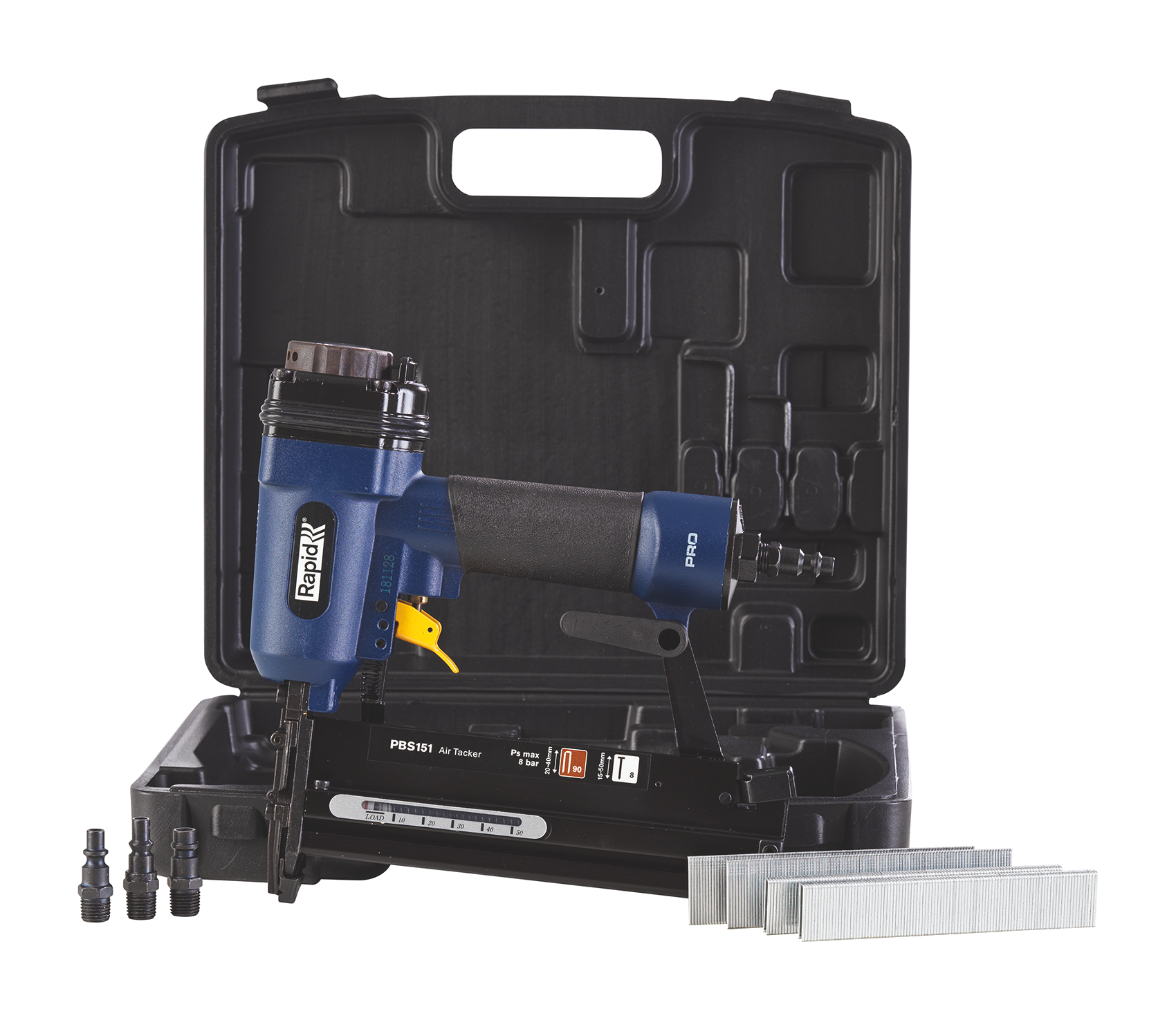 RAPID PBS151, тип 90 и гвоздей тип 300, 2-в-1, нейлер-степлер (гвозде/скобозабиватель) пневматический для скоб (5000103)