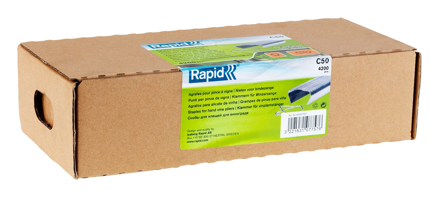 RAPID С50, 4 - 14 мм, 4200 шт, кольцевые профессиональные скобы для LIG150 (40107757)