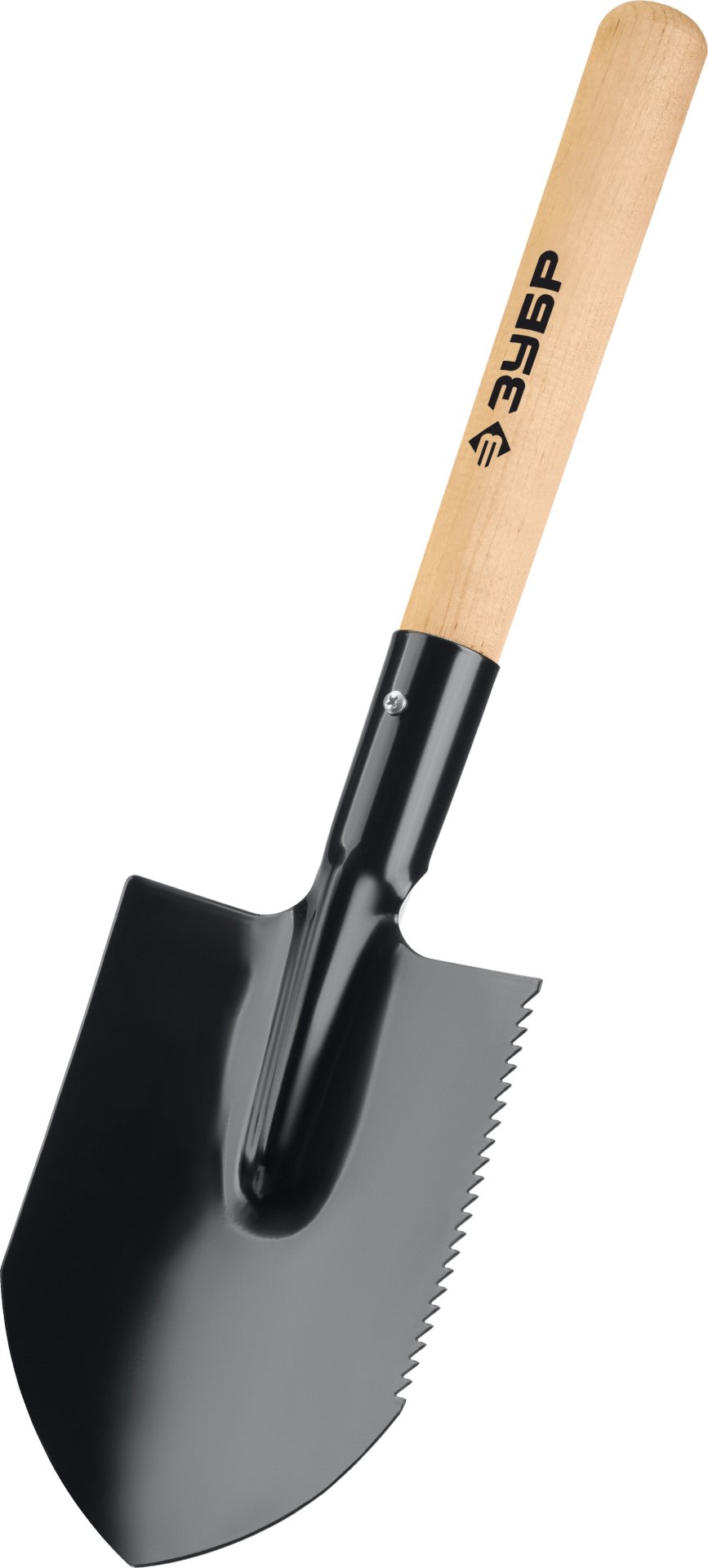 ЗУБР Мастер, 55 см, деревянный черенок в/с, туристическая лопата, закаленное полотно с пилой (39571)