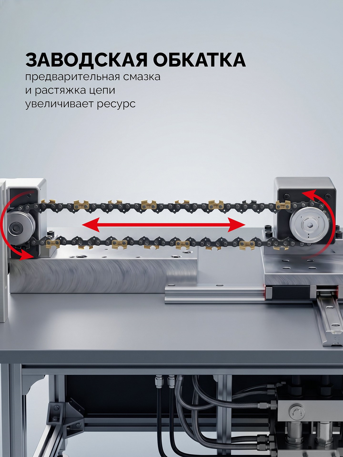 STEHER тип 23, 20 см, шаг 1/4″, паз 1.1 мм, 45 звеньев, цепь (75323-20)