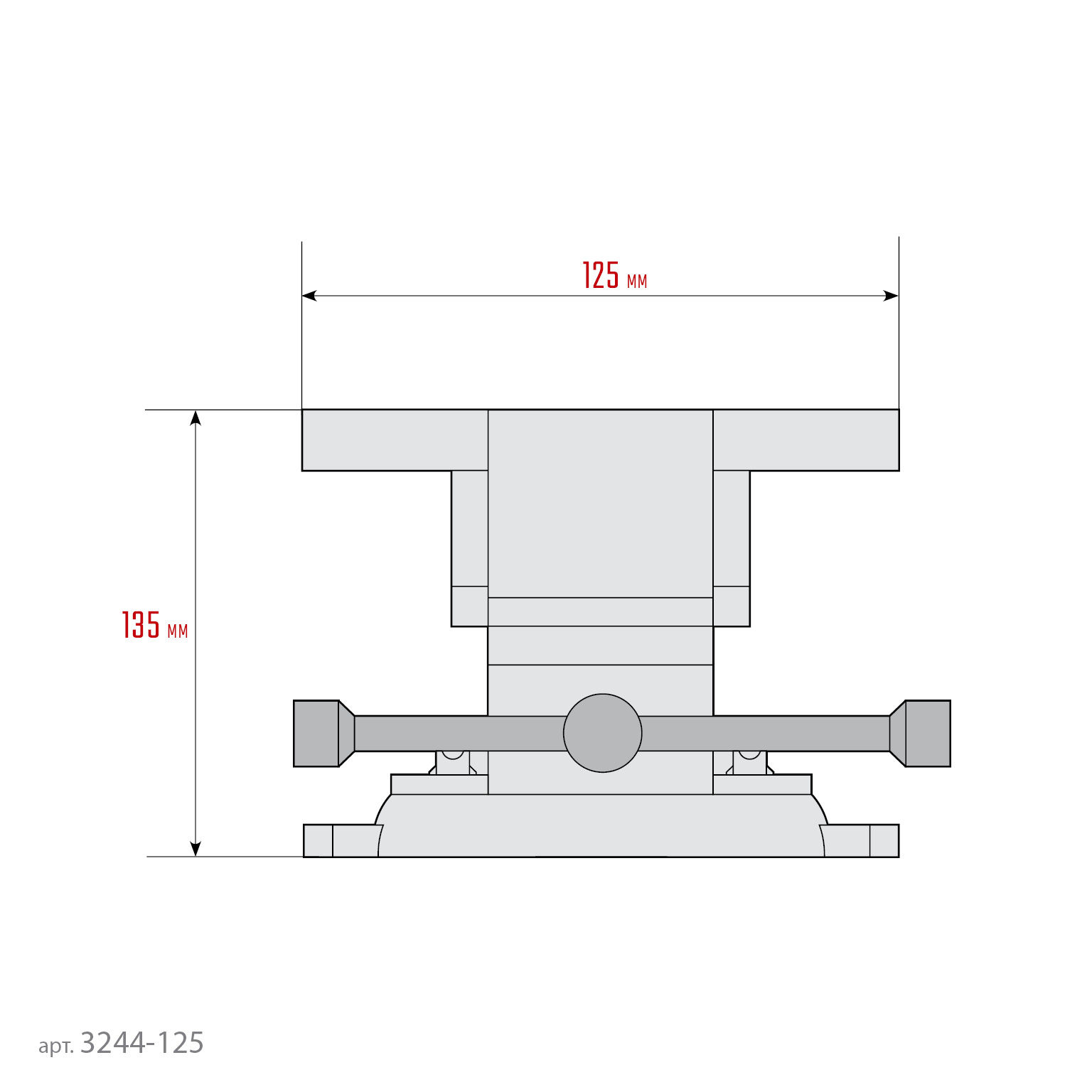 СИБИН 125 мм, Стальные слесарные тиски (3244-125)