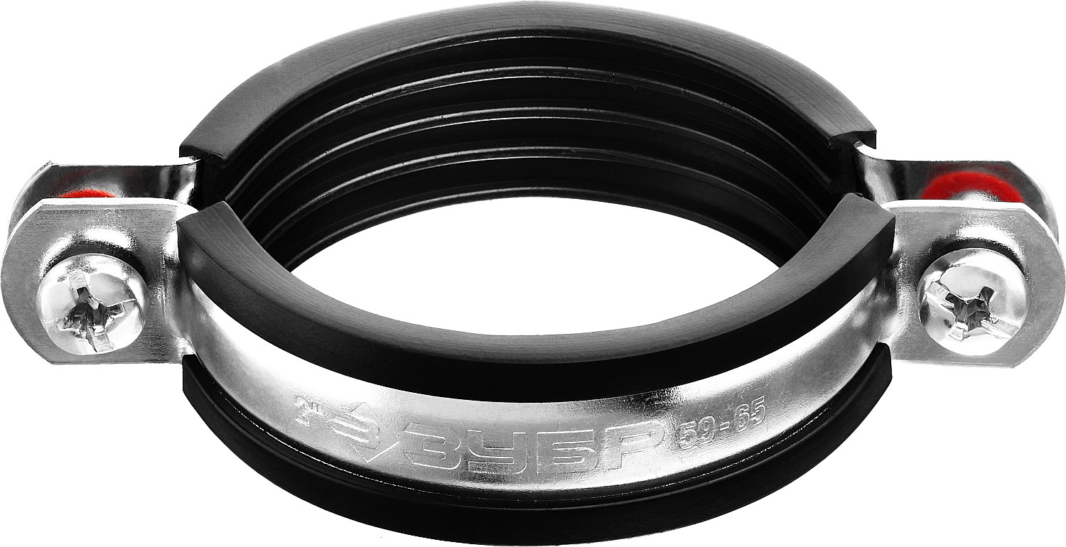 ЗУБР 2″, цинк, 7 шт, трубный хомут с гайкой (37850-59-65)