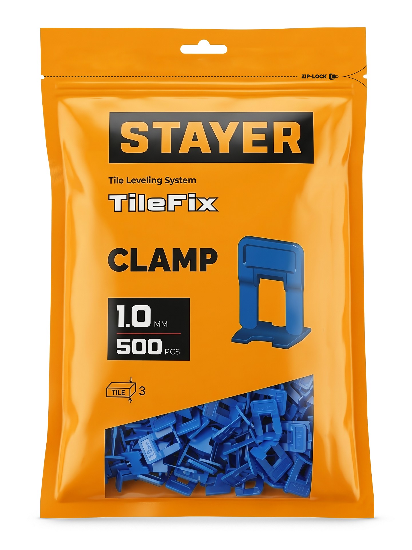 STAYER СВП TileFix, 1,0 мм, 500 шт, система выравнивания плитки ″ворота″ (33845-500)