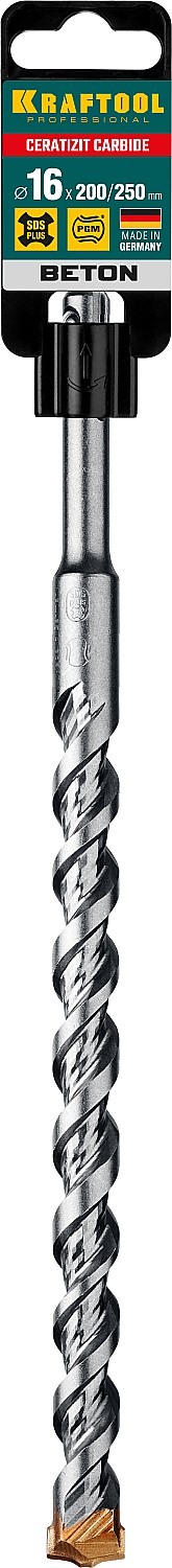 KRAFTOOL Ceratizit Carbide, 16 х 250 мм, SDS-plus бур (29320-260-16)