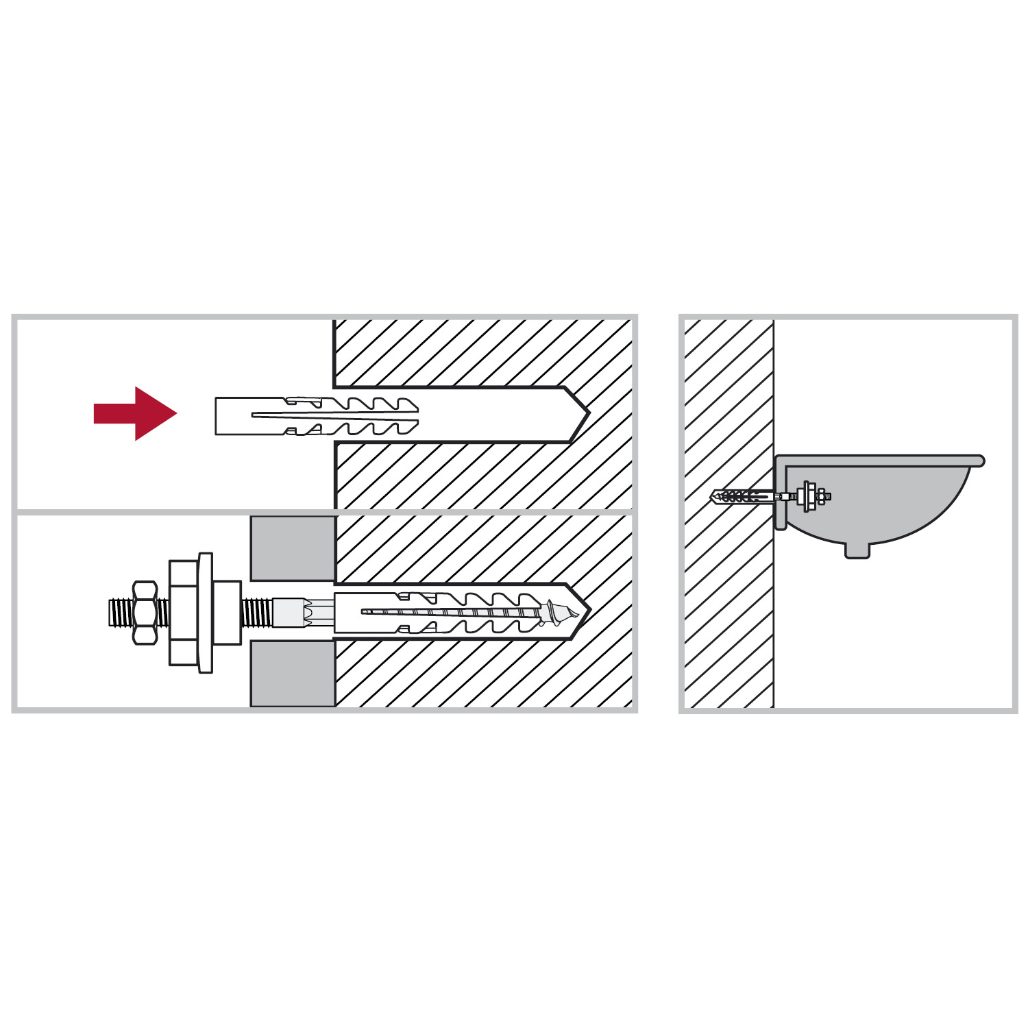 ЗУБР 14 мм, набор для крепления раковин, Профессионал (44216)