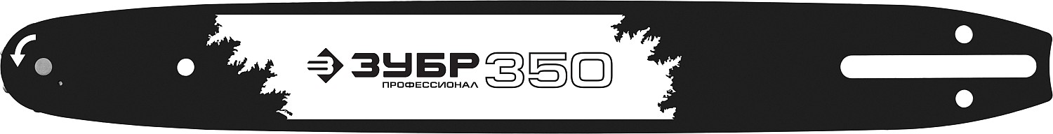 ЗУБР тип 1, шаг 3/8″, паз 1.3 мм, 35 см, шина для бензопил, Профессионал (70201-35)