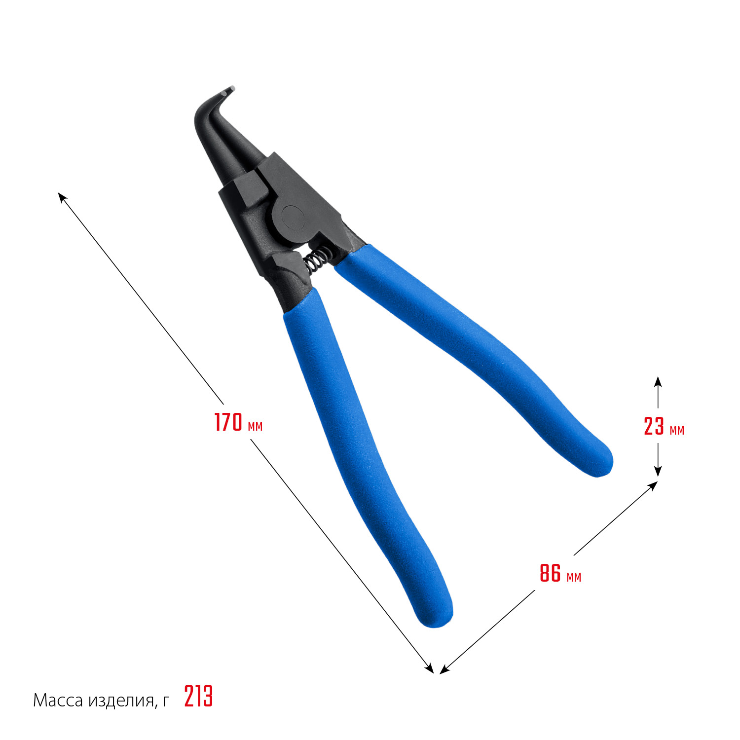 ЗУБР 4 шт, 180 мм, набор съемников стопорных колец, Профессионал (22826)