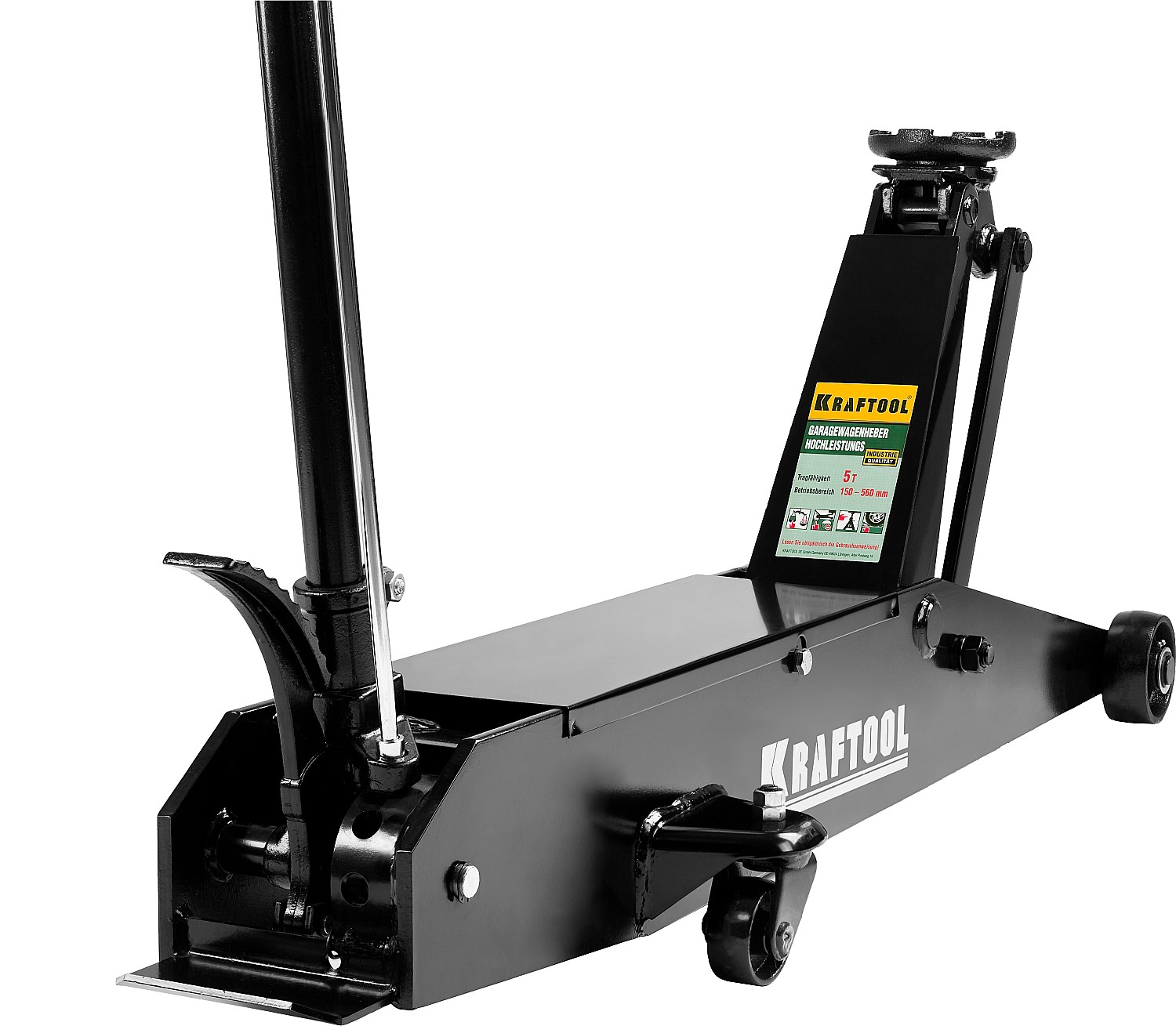 KRAFTOOL 5 т, 150 - 560 мм, для тяжелой техники, подкатной домкрат (43455-5)