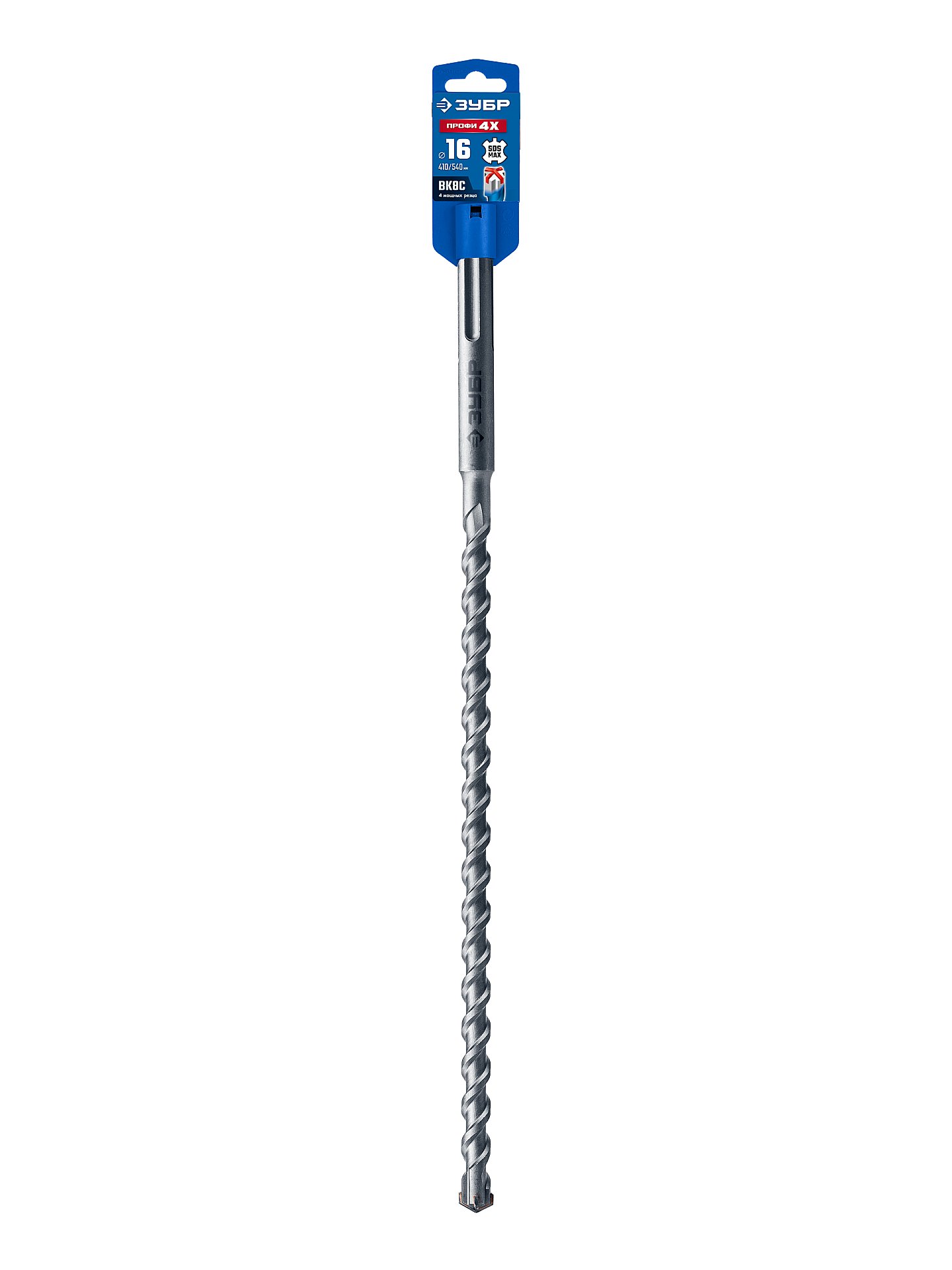 ЗУБР ПРОФИ-4Х 16x410/540 мм, SDS-max бур, ПРОФЕССИОНАЛ (29350-410-16)