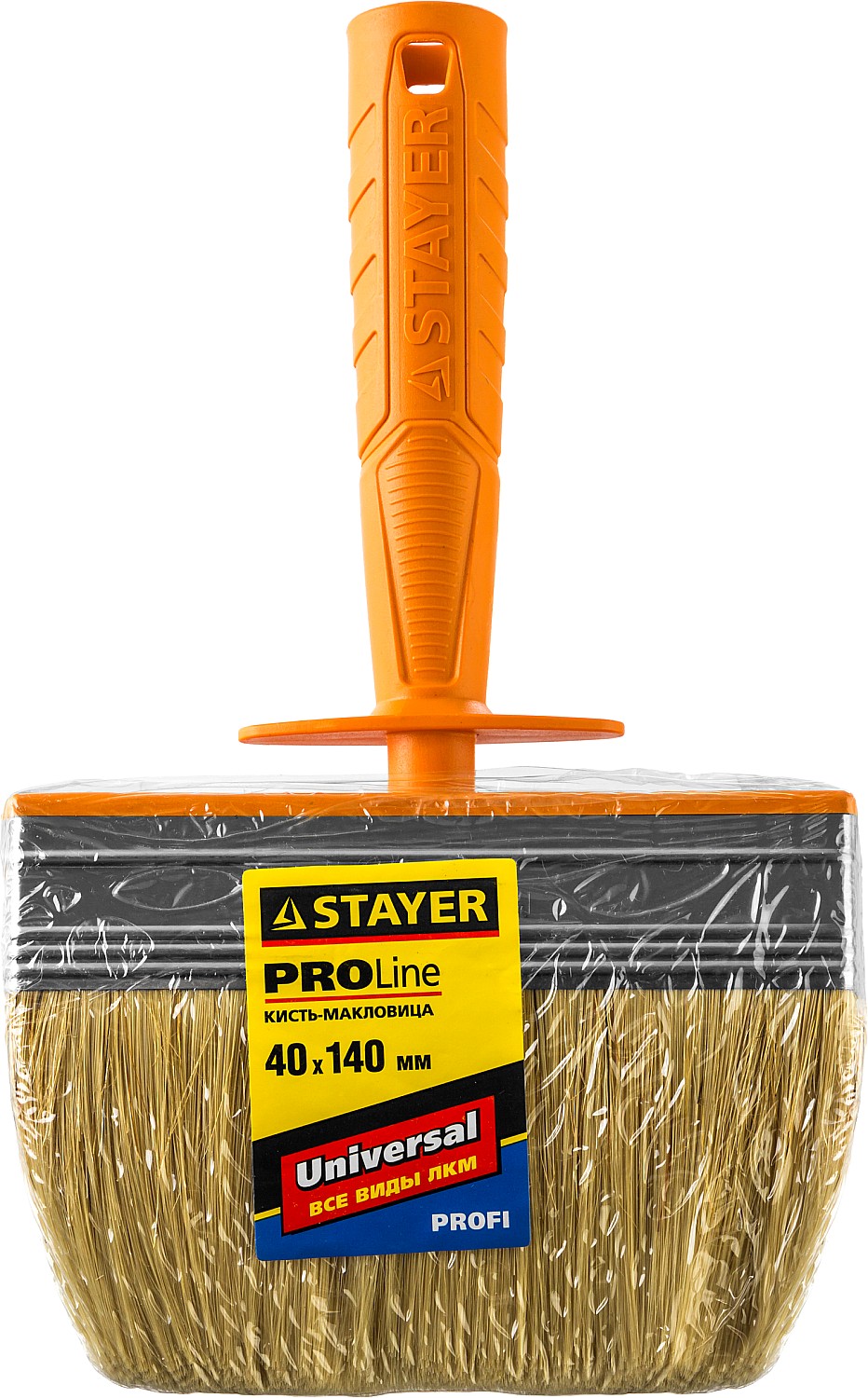 STAYER Universal MINI, 4 х 14 см, светлая натуральная щетина, пластмассовый корпус, все виды ЛКМ, макловица, Professional (0182-14)