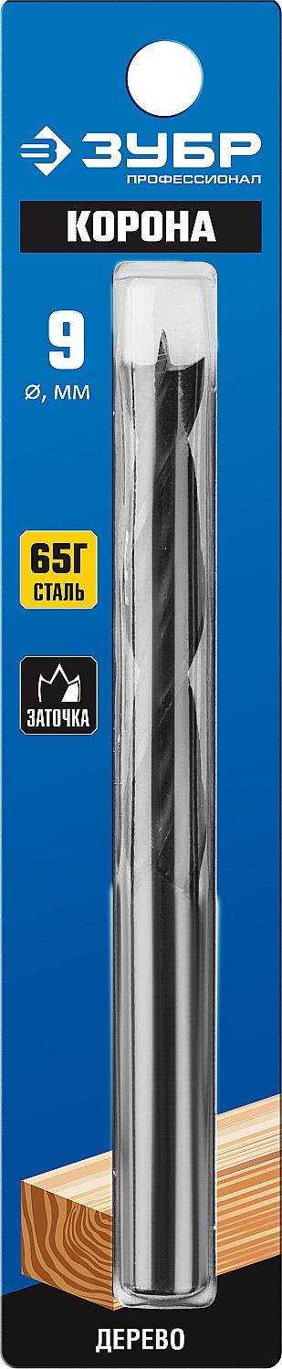 ЗУБР d 9 x 115/70 мм, М-образная заточка, спиральное сверло по дереву, Профессионал (29421-115-09)