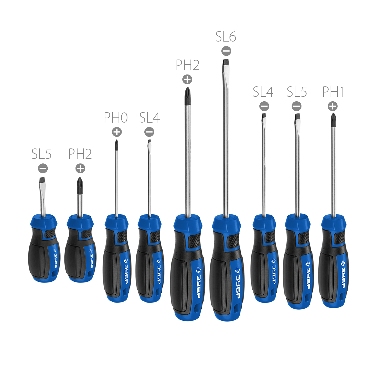 ЗУБР Профессионал 46 шт, набор отверток с насадками (25283-H46)