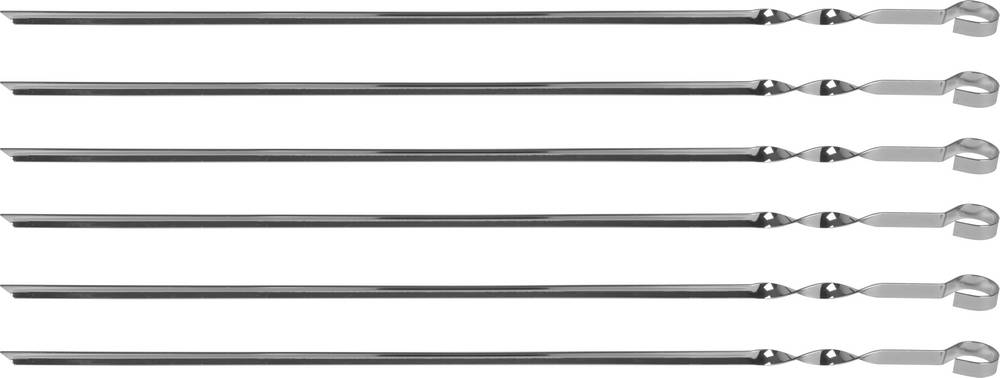 GRINDA Barbecue, 600 мм, 6 шт, в чехле, набор угловых шампуров (427751)