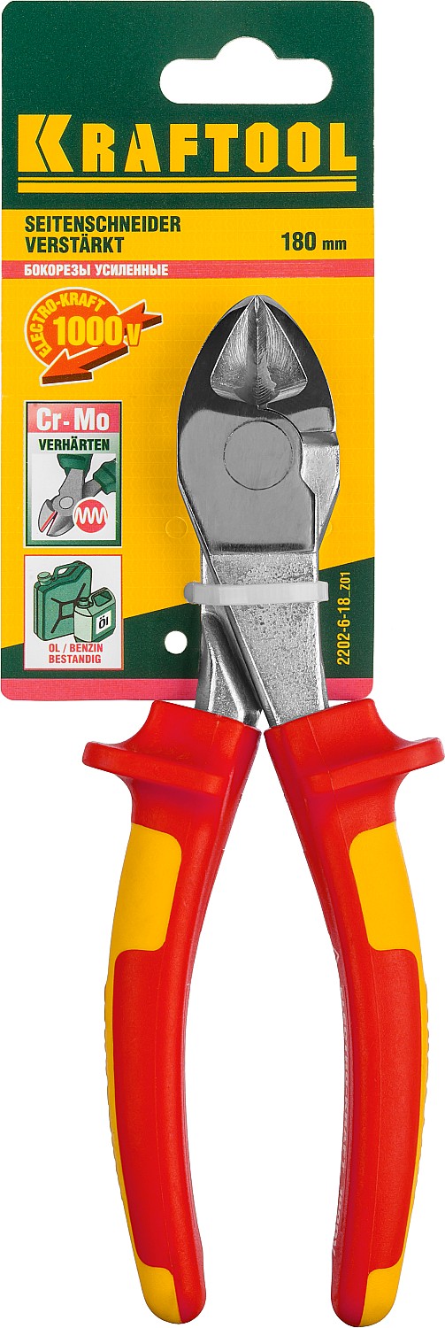 KRAFTOOL Electro-Kraft, 180 мм, усиленные бокорезы (2202-6-18)