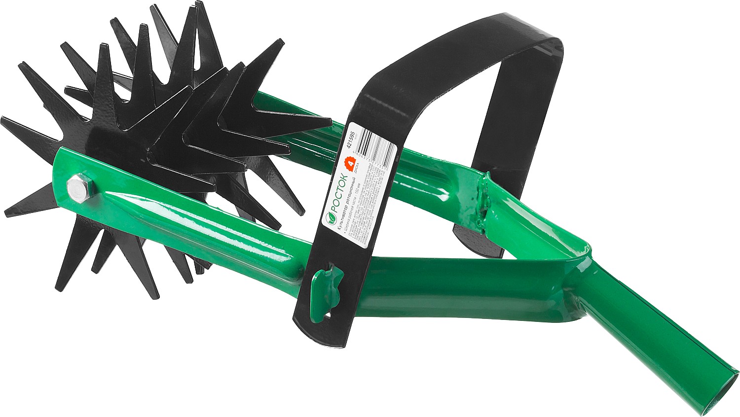 РОСТОК 230 мм длина рабочей части, углеродистая сталь, покрытие - краска, ротационный, четырёхдисковый, культиватор (421595)