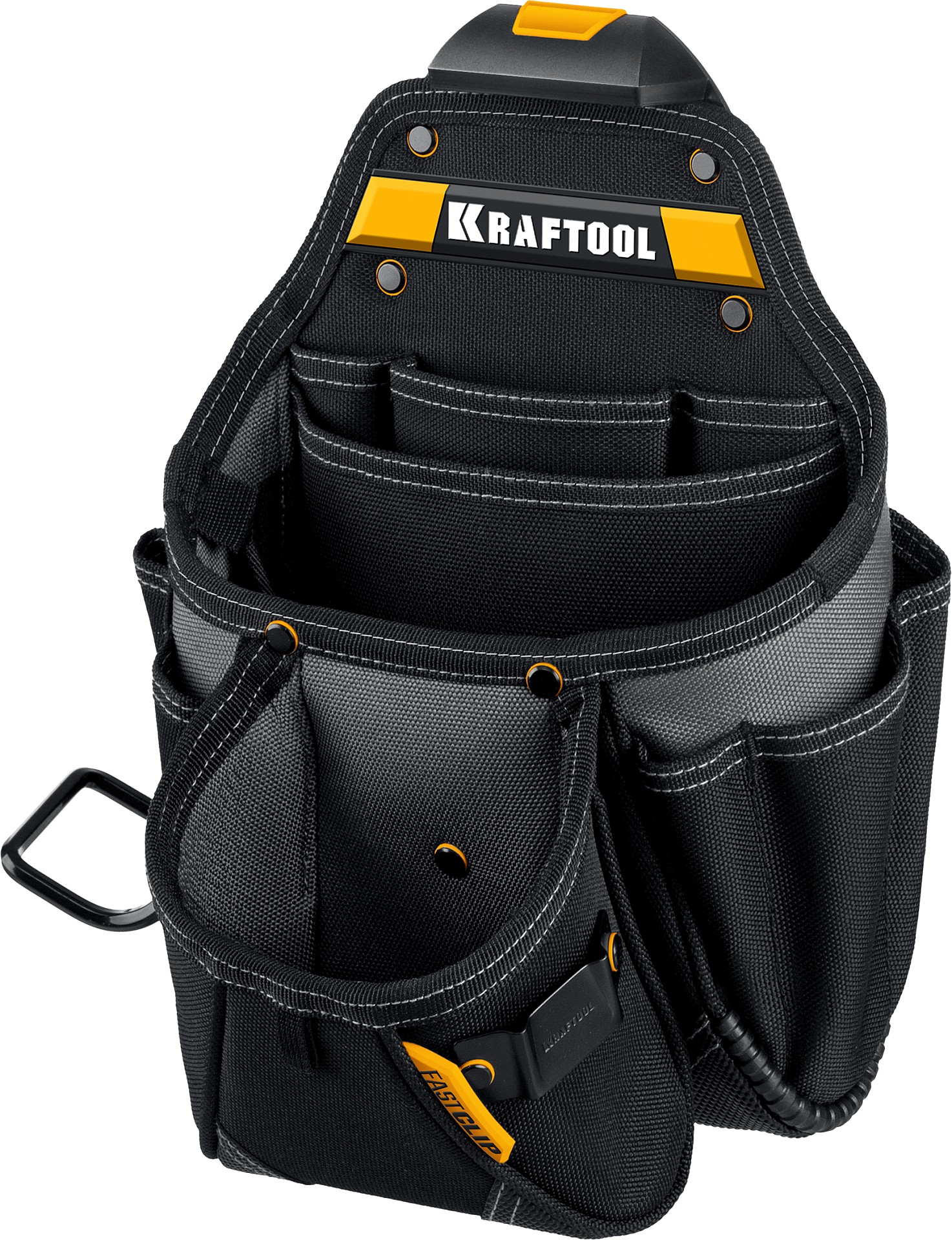 KRAFTOOL KBS-3L пояс монтажника, в комплекте: пояс монтажника и 2 большие сумки (38761)