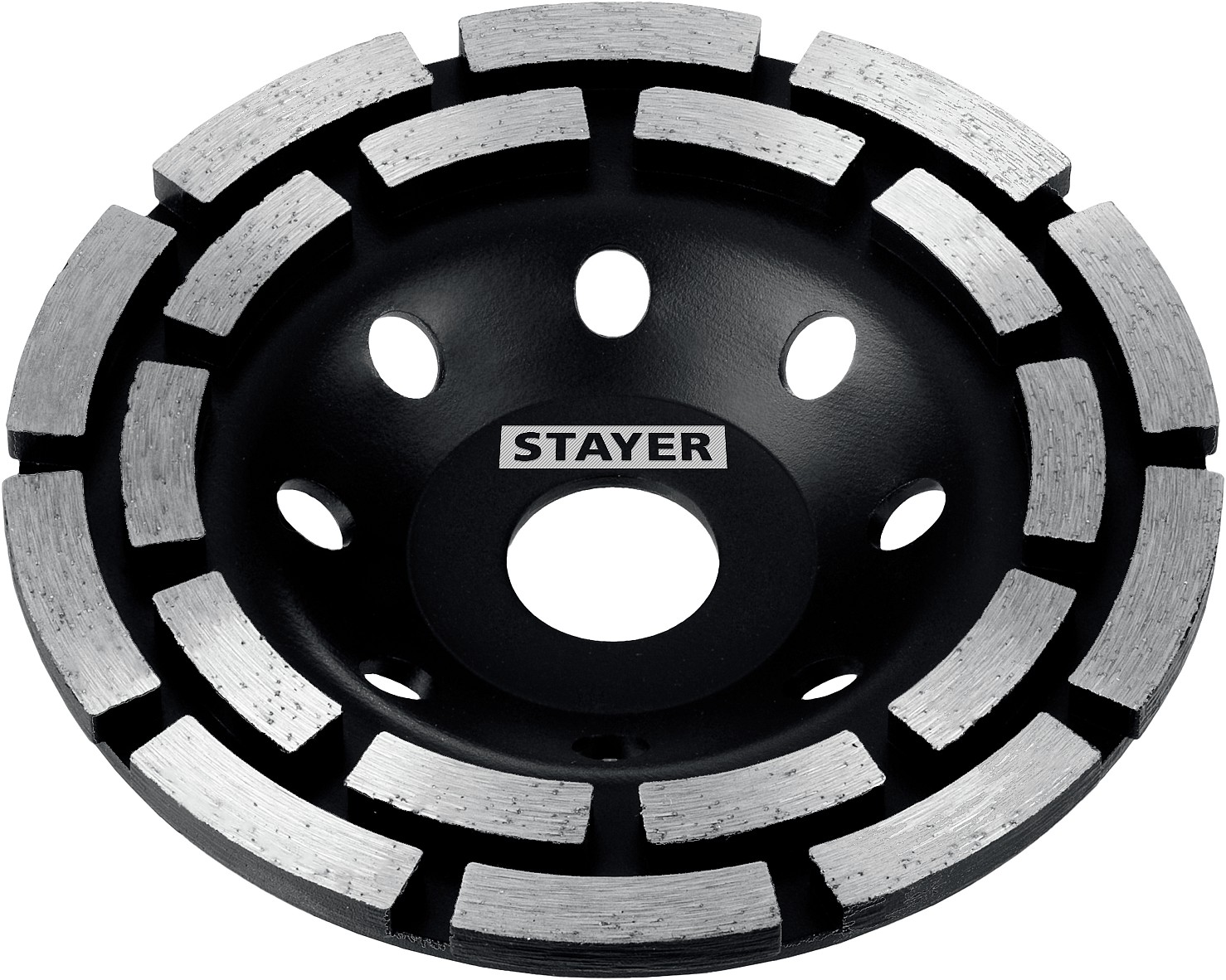 STAYER Double, d 125 мм, двухрядная алмазная шлифовальная чашка (33381-125)