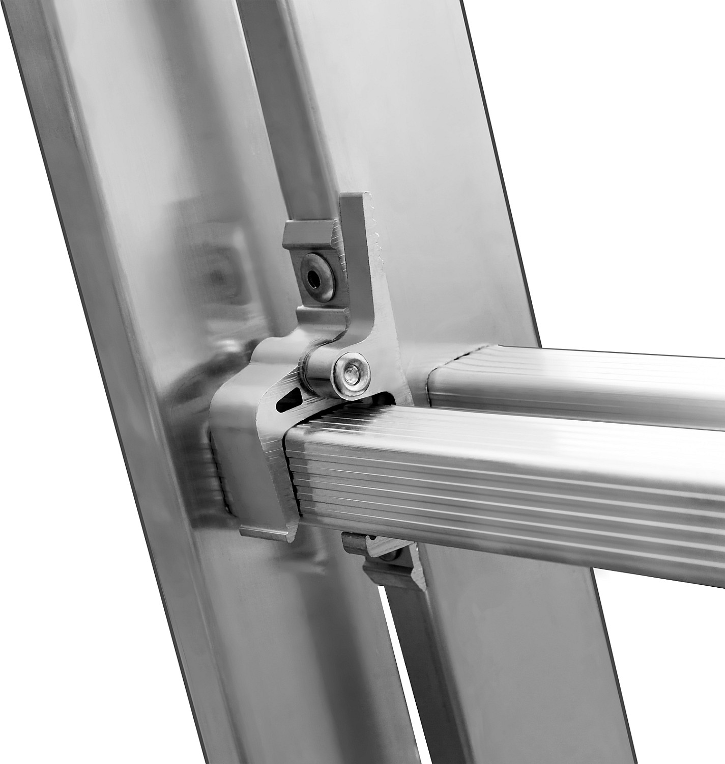 СИБИН 7 ступеней, со стабилизатором, алюминиевая, трехсекционная лестница (38833-07)