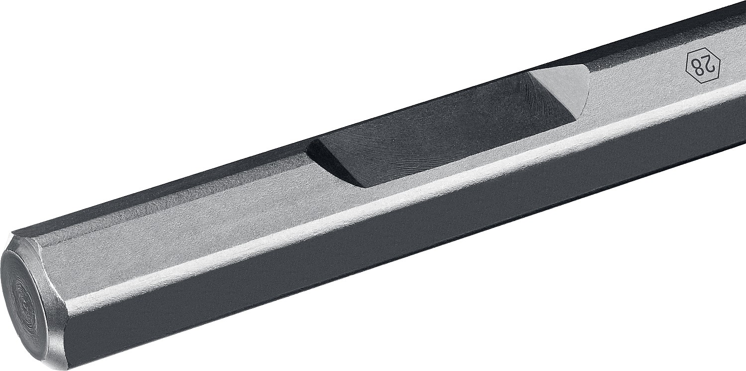 ЗУБР БУРАН, 80 х 400 мм, HEX 28, плоское изогнутое зубило, Профессионал (29372-80-400)