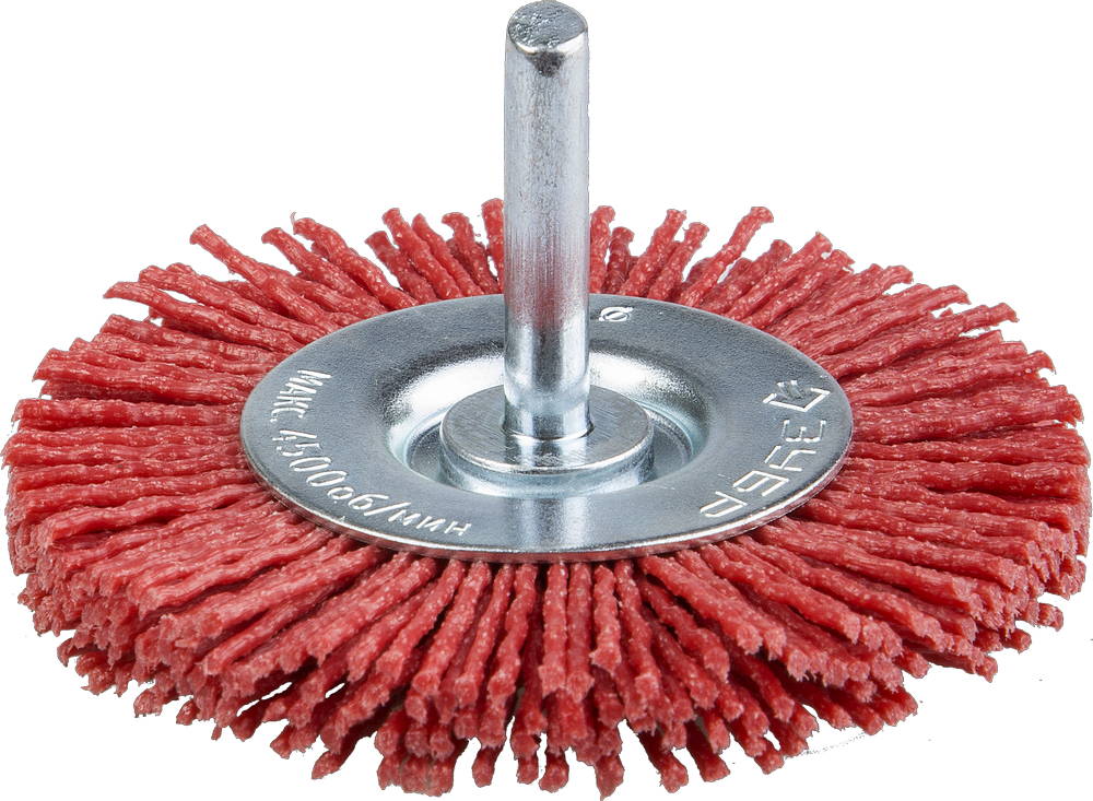 ЗУБР ″ЭКСПЕРТ″. Щетка дисковая для дрели, нейлоновая проволока с абразивным покрытием, 50мм