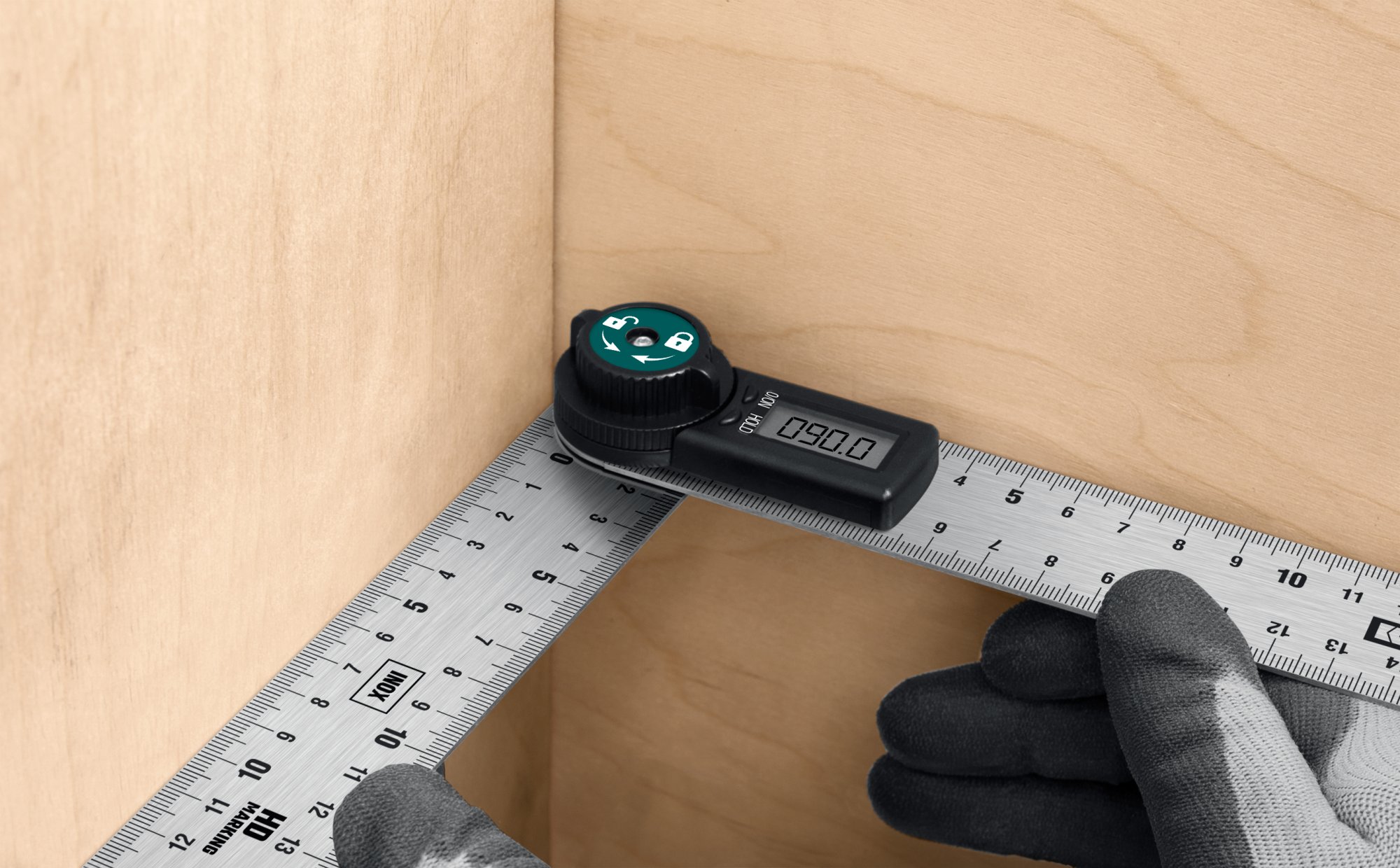 KRAFTOOL DPM-20 200 мм, Электронный транспортир-угломер (34682)