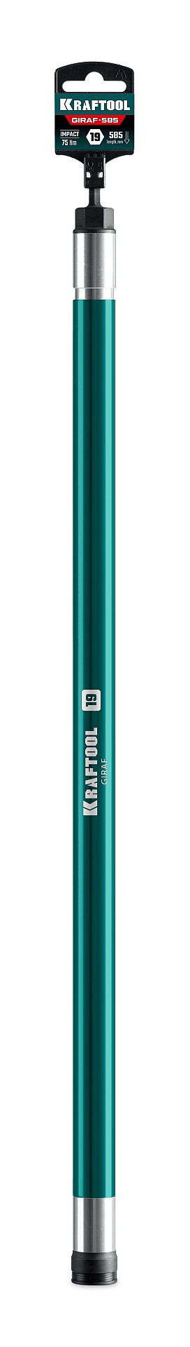 KRAFTOOL X-DRIVE LONG, 19 мм (М12), 585 мм, экстрадлинная ударная бита с торцовой головкой (26198-19)