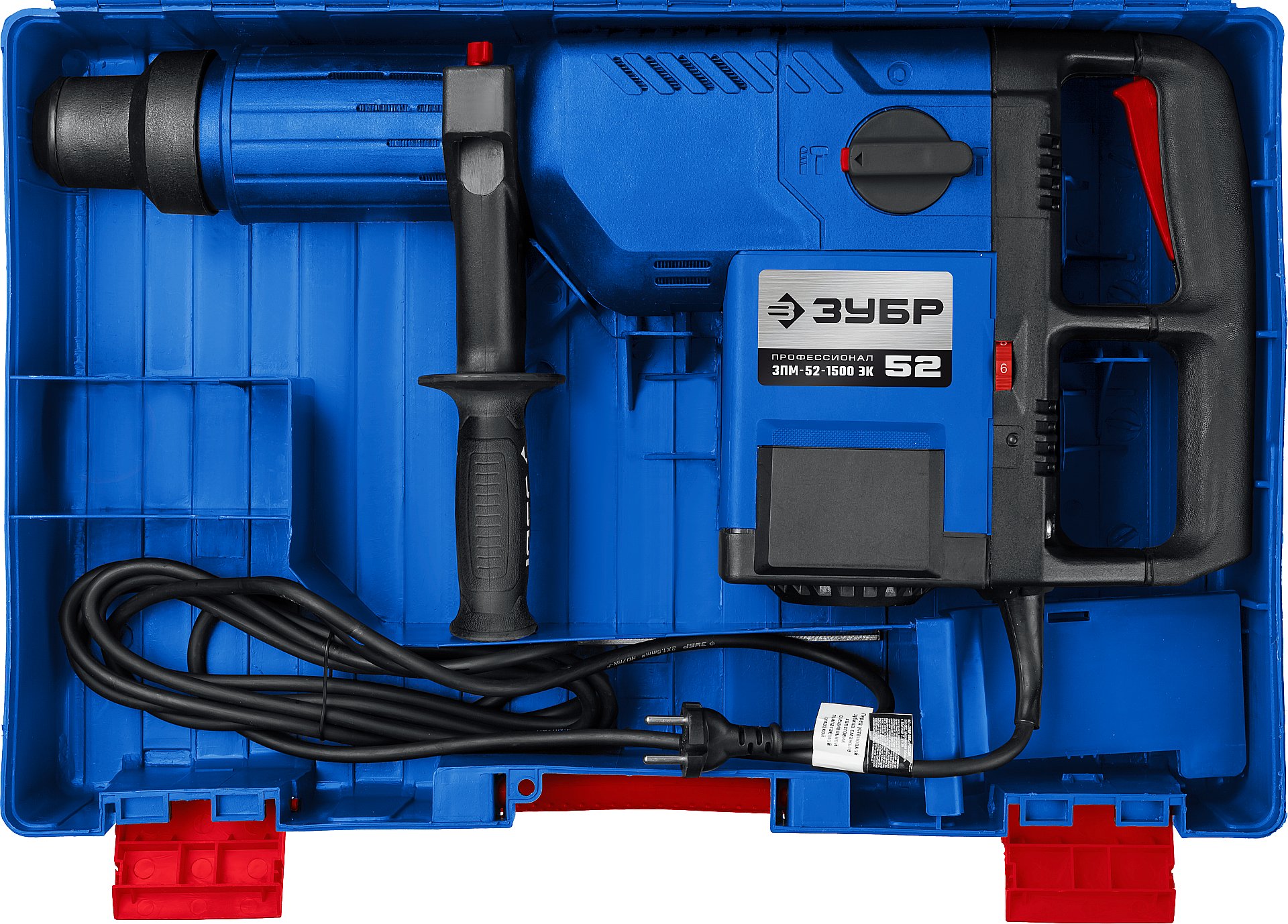 ЗУБР 52 мм, 1500 Вт, перфоратор SDS-Max, Профессионал (ЗПМ-52-1500 ЭК)