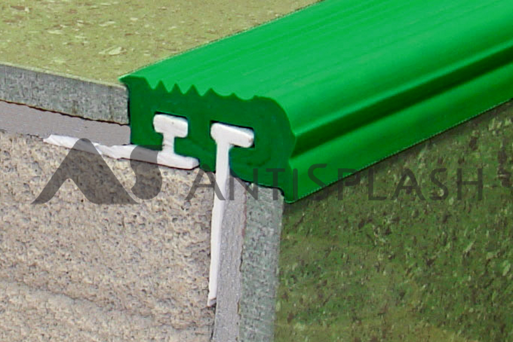 Угол с двумя закладными элементами, зеленый