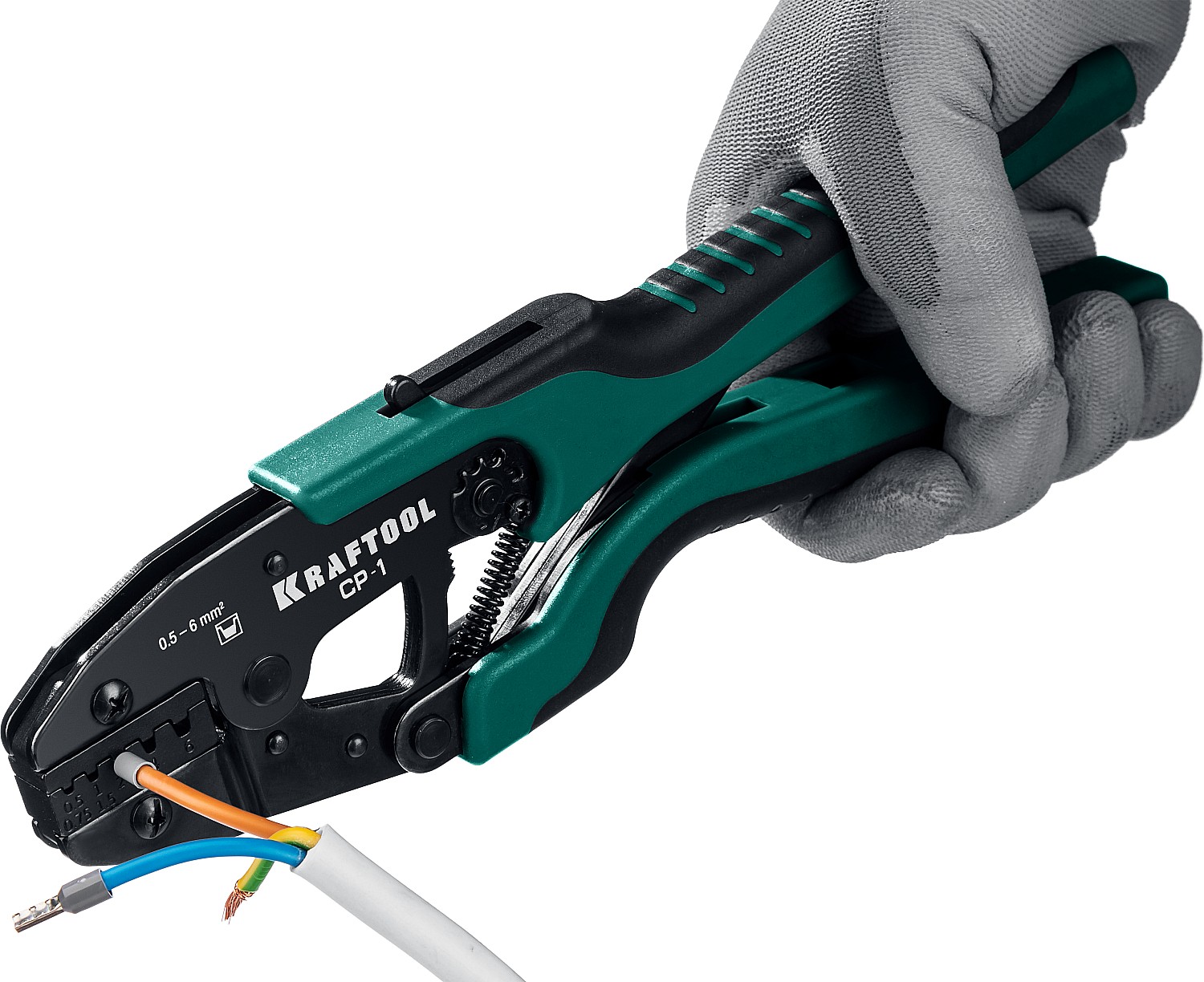 KRAFTOOL CP-1, 0.5 - 6 мм2, для втулочных наконечников, пресс-клещи (45461-1)
