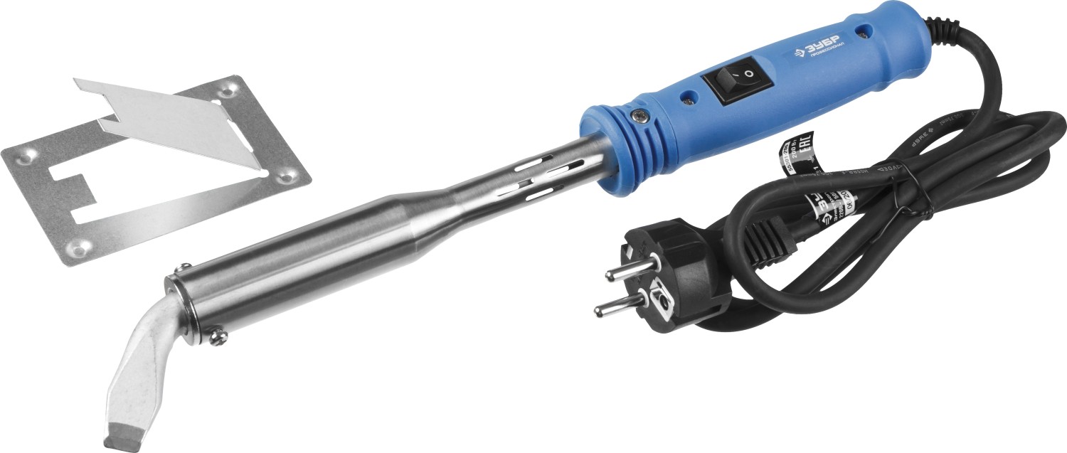 ЗУБР Ceramic PRO, 200 Вт, клин, высокомощный электропаяльник с пластиковой рукояткой, Профессионал (55301-200)