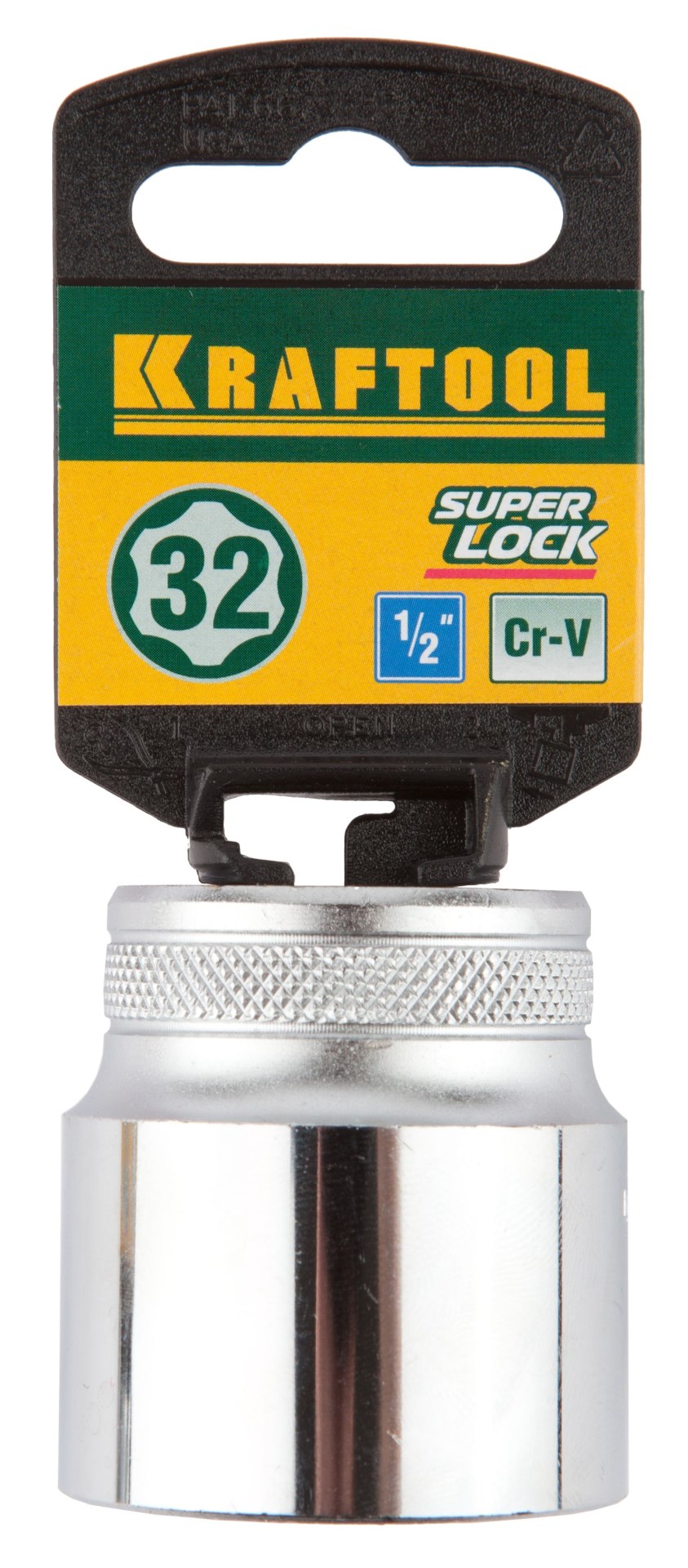 KRAFTOOL SUPER-LOCK, 1/2″, 32 мм, торцовая головка (27801-32)